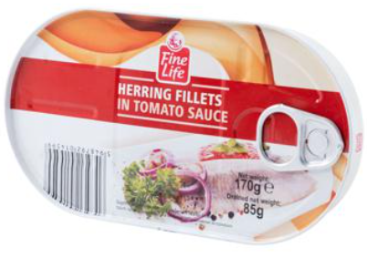 FINE LIFE FILE DE HERING IN SOS TOMAT 170G