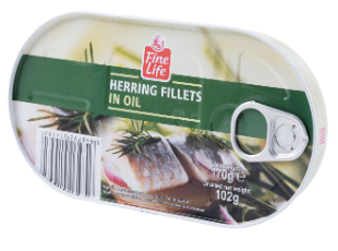 FINE LIFE FILE DE HERING IN ULEI VEGETAL 170G