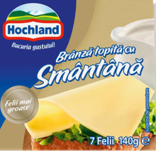 HOCHLAND BRANZA TOPITA CU SMANTANA 140G