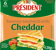 PRESIDENT CHEDDAR 120G