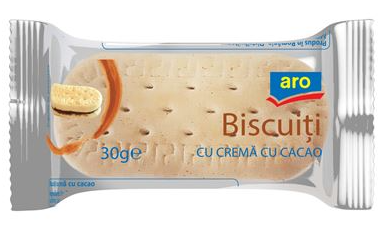 ARO BISCUITI CU CREMA CU CACAO 30G