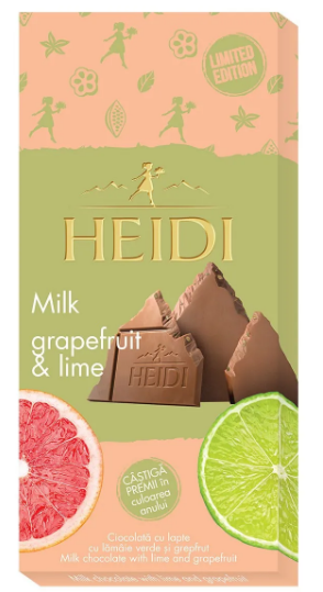 HEIDI MILK GRAPEFRUIT & LIME 80G