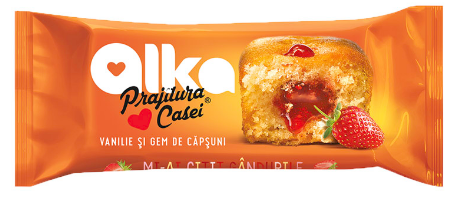 ALKA PRAJITURA CASEI VANILIE SI CAPSUNI 35G