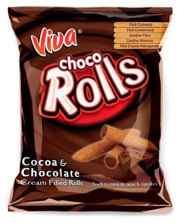 VIVA CHOCO ROLLS 100G