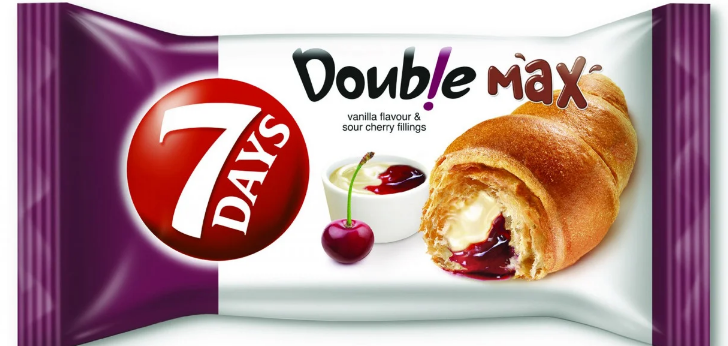 7 DAYS DOUBLE MAX CROISSANT WITH VANILLA & SOUR CHERRY 80G